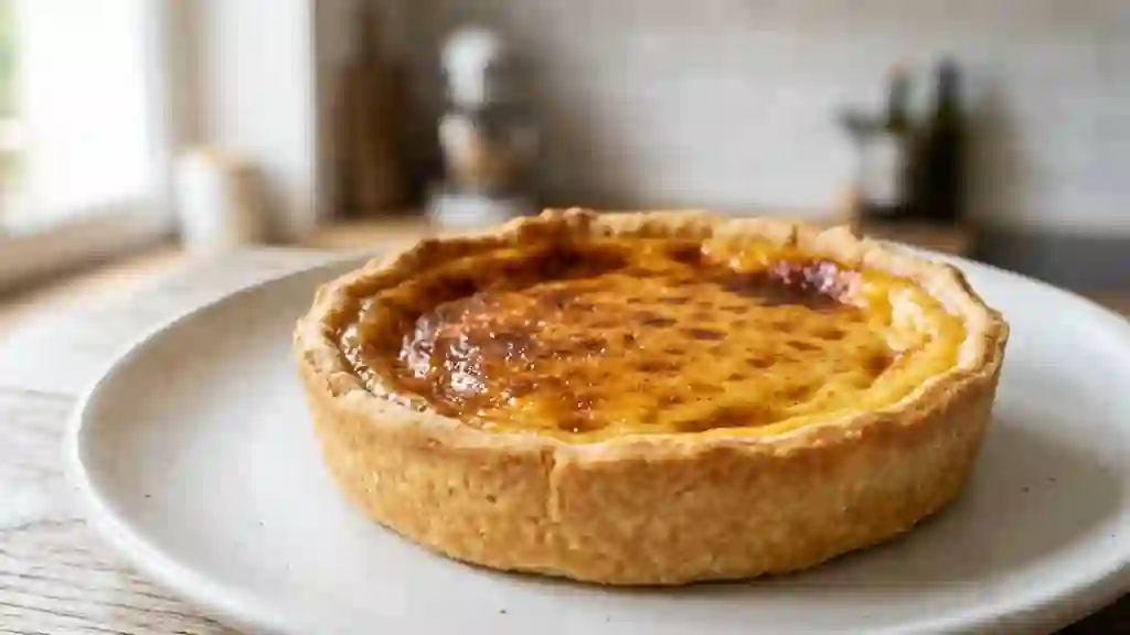 Tarte au flan onctueuse et vanillée - Photo de présentation