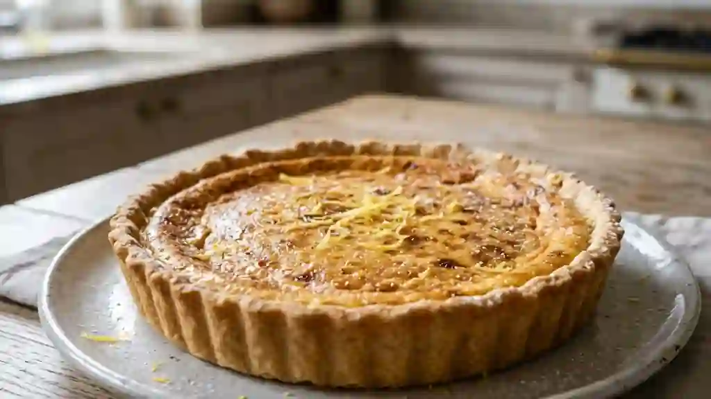 Tarte aérienne au fromage blanc et kirsch - Photo de présentation