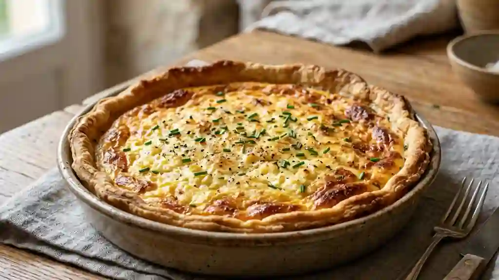 Tarte fondante au cottage cheese et muscade - Photo de présentation