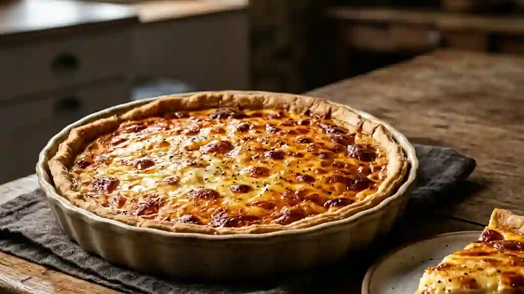 Tarte au Maroilles fondante et gratinée - Photo de présentation
