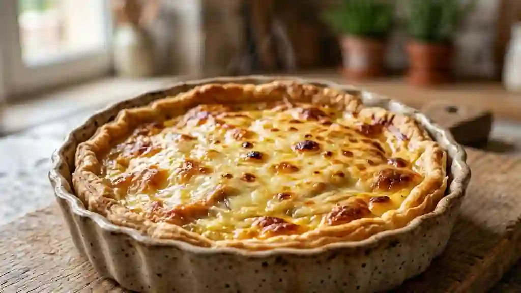 Tarte au maroilles crémeuse et dorée - Photo de présentation