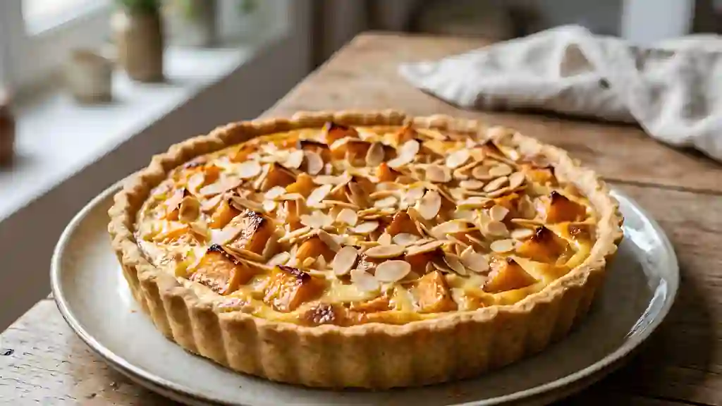 Tarte au melon juteux et aux amandes - Photo de présentation