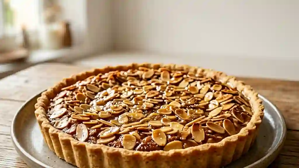 Tarte Fondante au Miel et Croquant d'Amandes - Photo de présentation