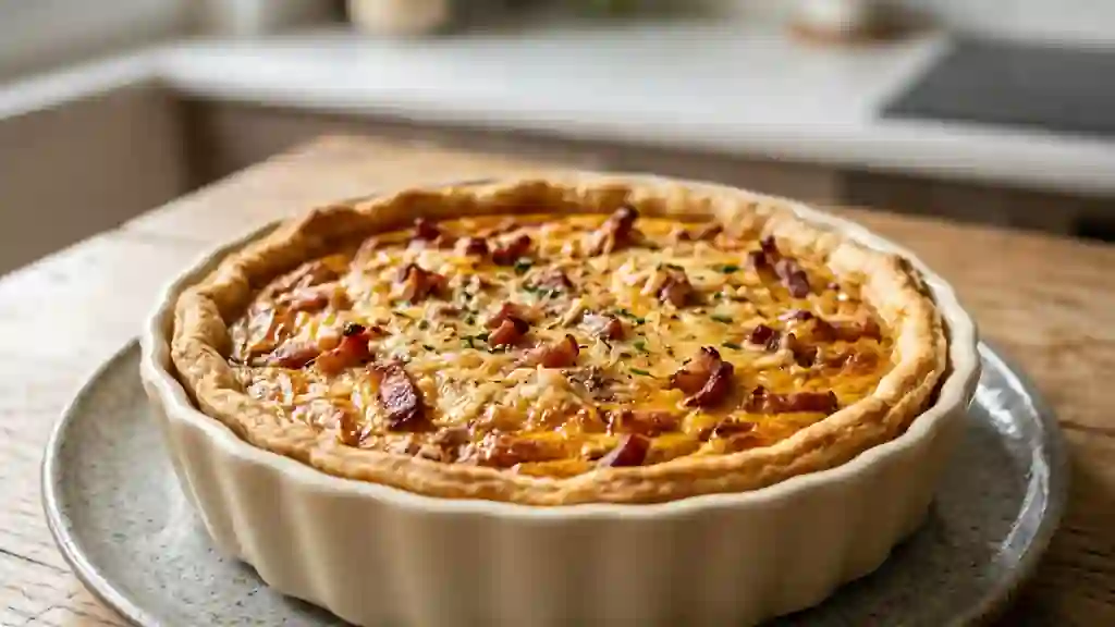 Tarte onctueuse au potiron et lardons fumés - Photo de présentation