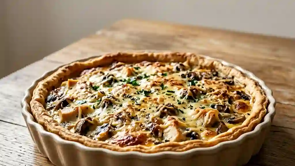 Tarte Onctueuse Poulet et Champignons - Photo de présentation