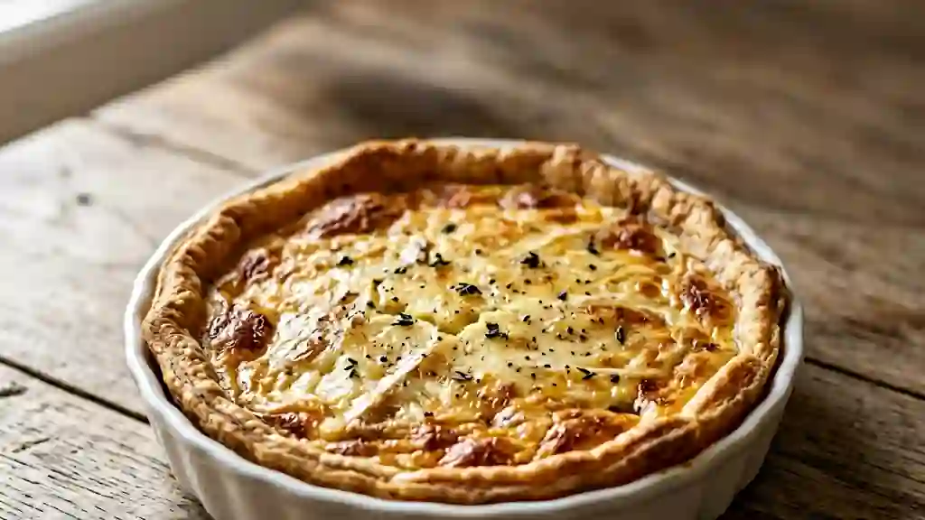 Tarte fondante au Saint-Nectaire et muscade - Photo de présentation