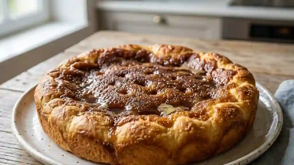 Tarte au sucre ardennaise fondante et beurrée - Photo de présentation
