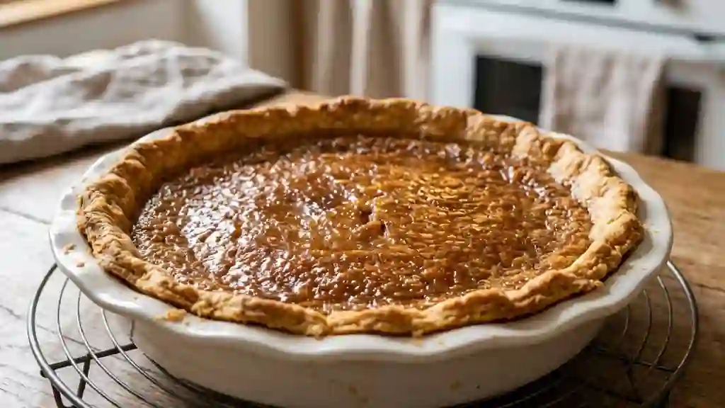 Tarte au sucre fondante et crémeuse - Photo de présentation