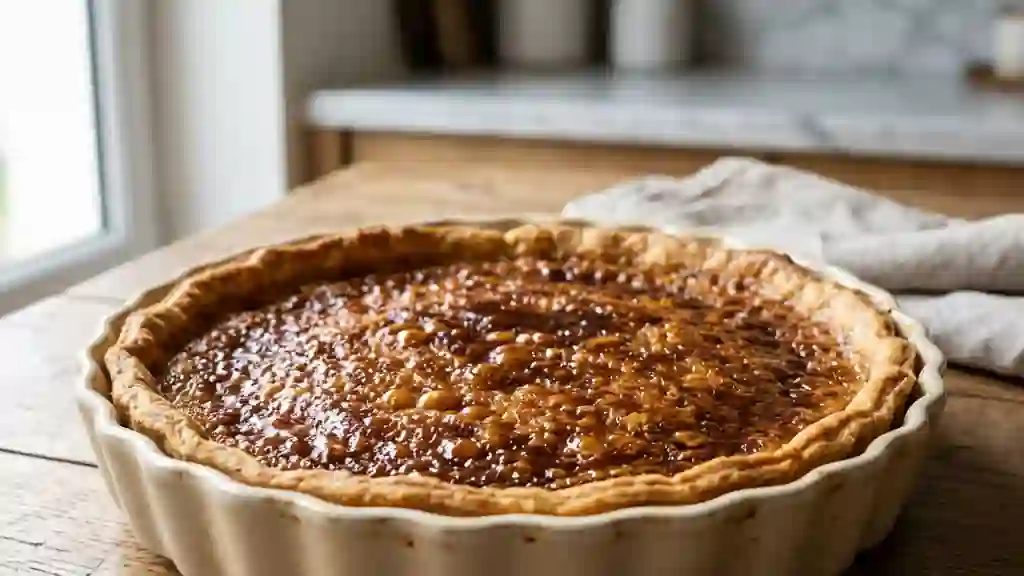 Tarte au sucre fondante et caramélisée - Photo de présentation
