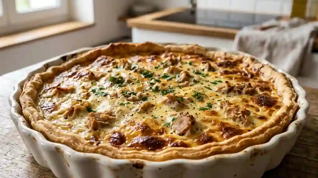 Tarte au thon fondante et béchamel - Photo de présentation