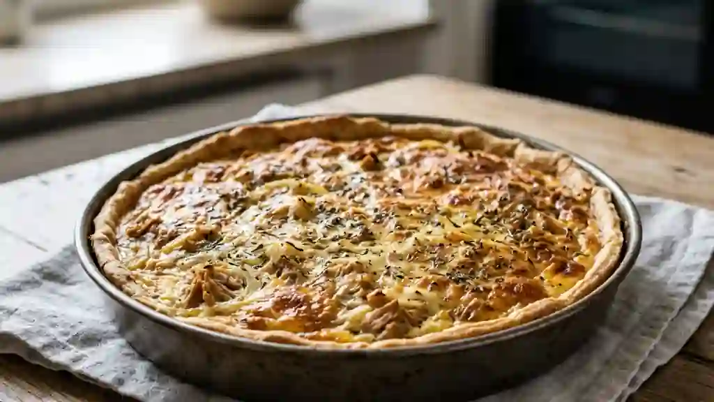 Tarte au thon fondante aux herbes de Provence - Photo de présentation