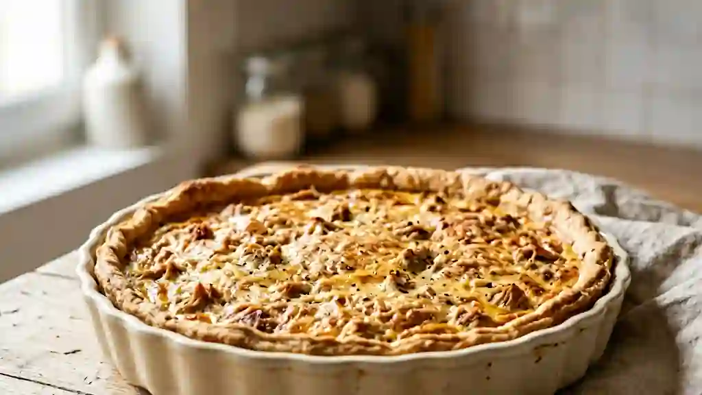 Tarte au thon fondante et moutarde relevée - Photo de présentation