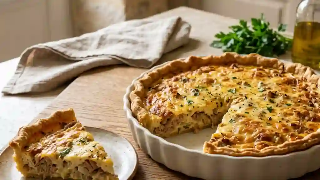Tarte au thon fondante aux oignons - Photo de présentation