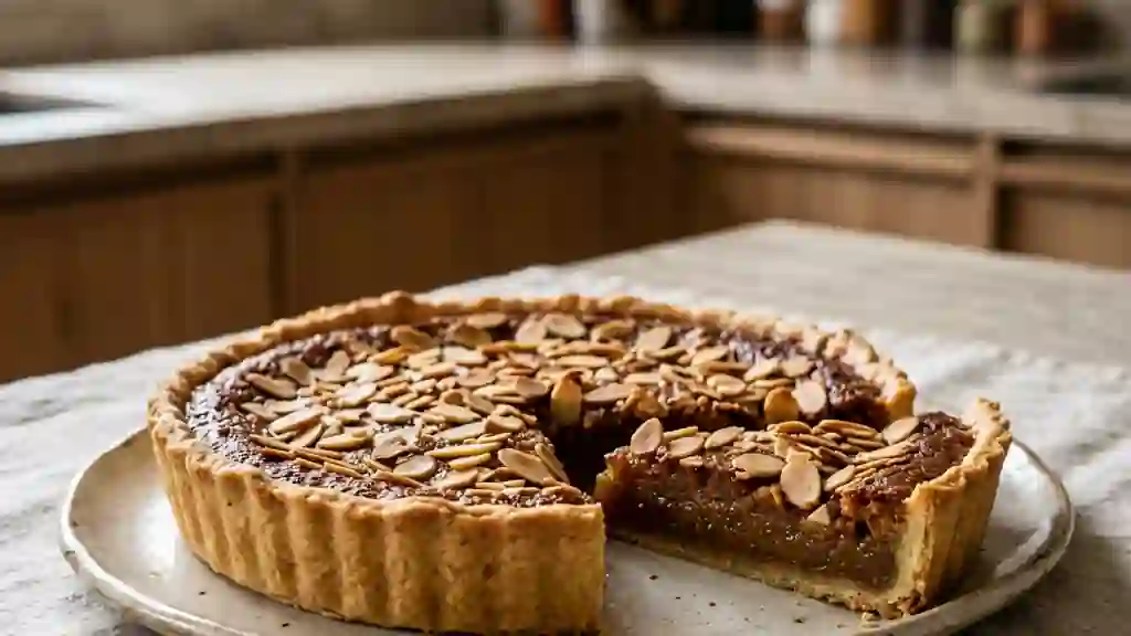 Tarte au vin cuit crémeuse et croquante - Photo de présentation