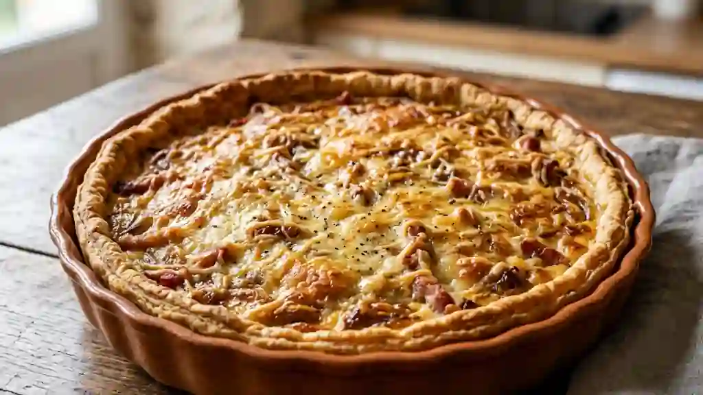 Tarte Fondante au Cantal et Lardons Fumés - Photo de présentation