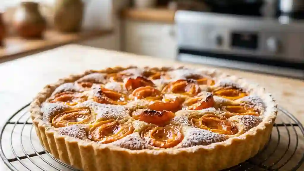 Tarte abricots fondante à la crème d'amandes - Photo de présentation