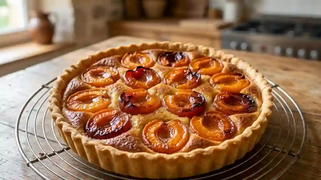 Tarte fondante aux abricots et crème d'amande - Photo de présentation