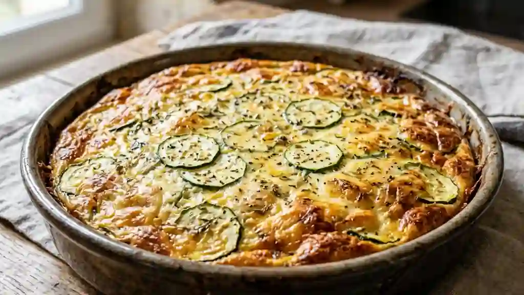 Tarte fondante aux courgettes sans pâte - Photo de présentation