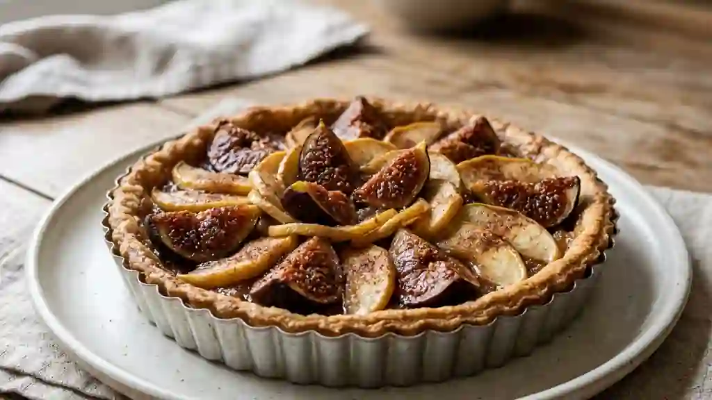 Tarte Fondante Figues, Pommes et Cannelle - Photo de présentation