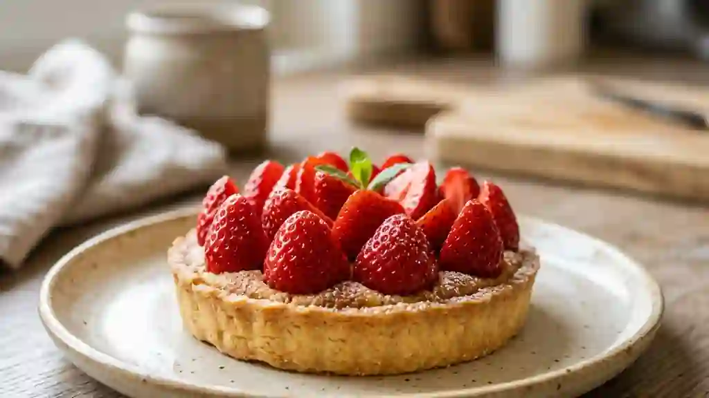 Tarte Fraises et Crème d'Amandes Fondante - Photo de présentation