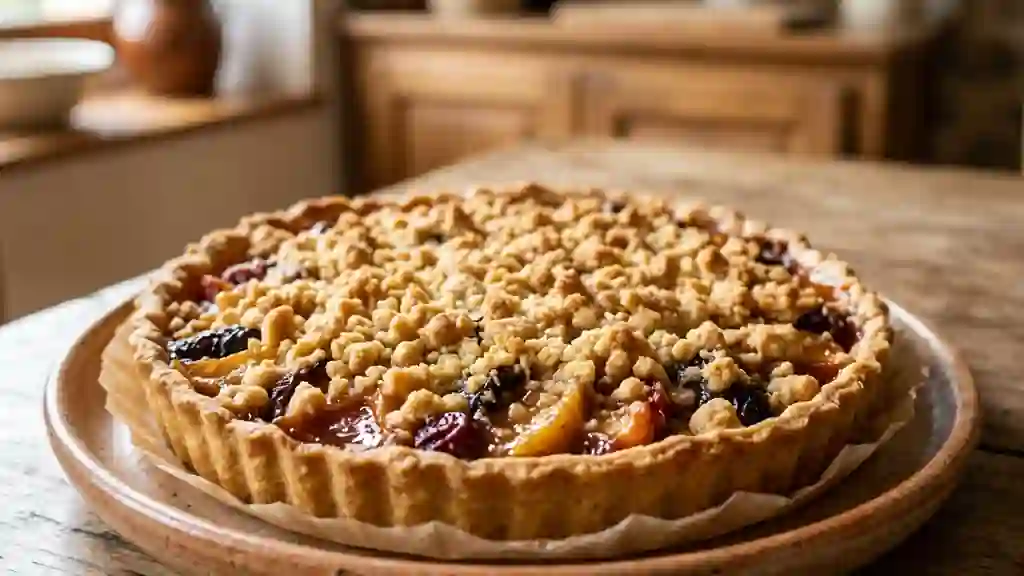 Tarte aux Fruits et Streusel Croustillant - Photo de présentation
