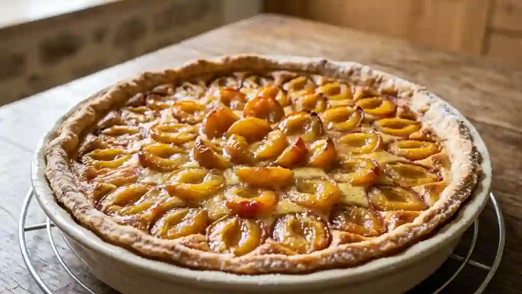 Tarte fondante aux mirabelles et vanille - Photo de présentation