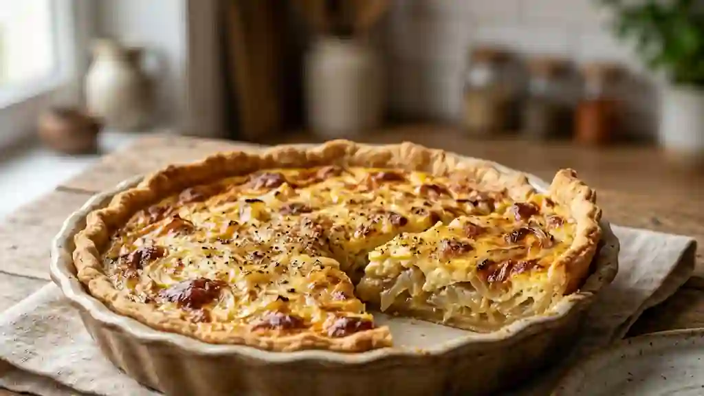 Tarte aux oignons fondants et muscade - Photo de présentation
