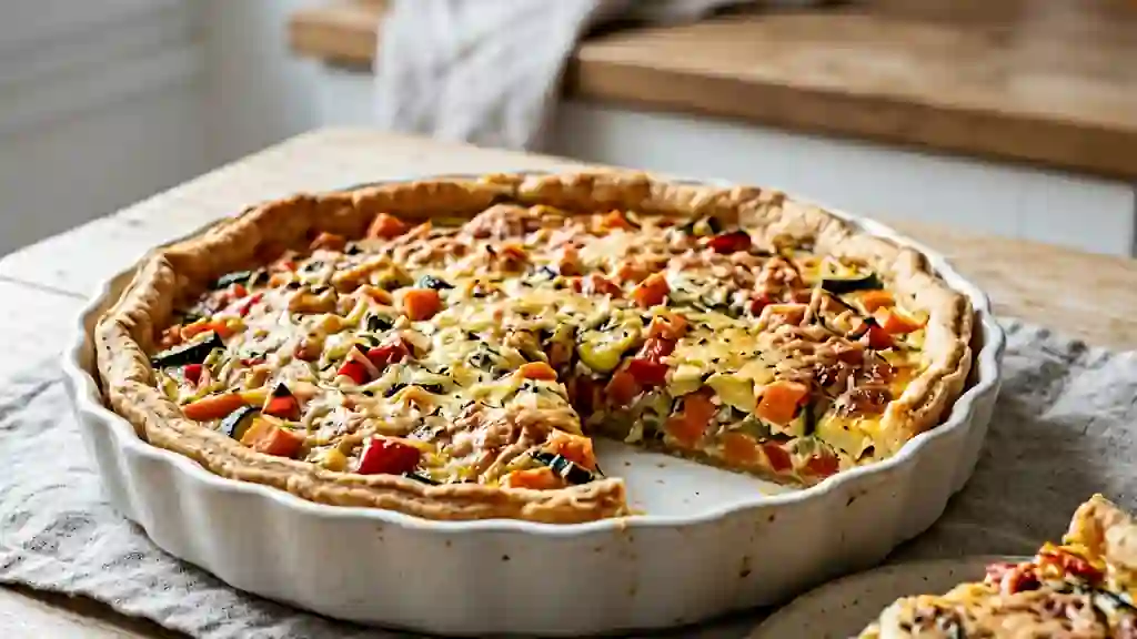 Tarte ensoleillée aux légumes croquants - Photo de présentation