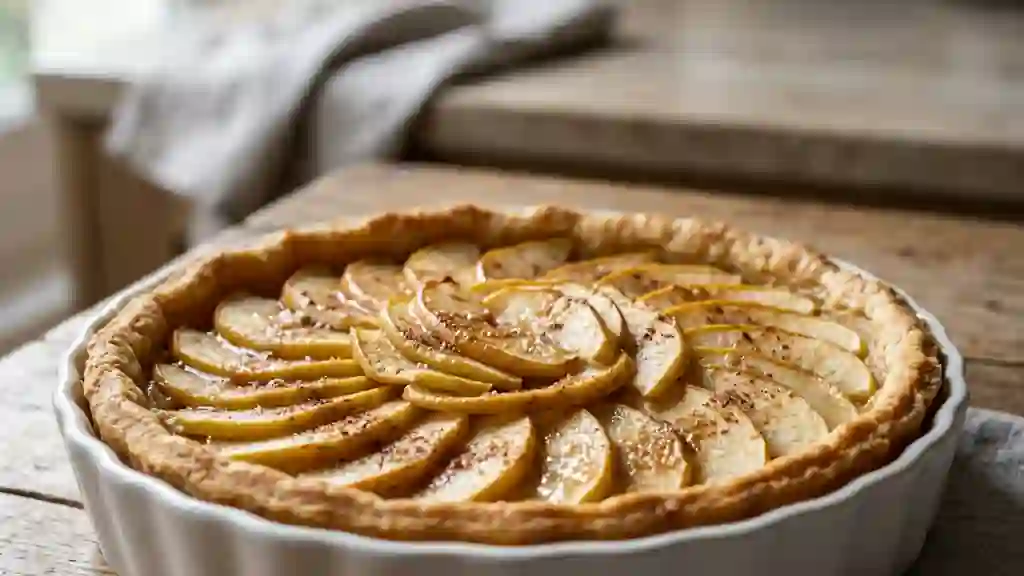 Tarte fondante pommes poires à la cannelle - Photo de présentation