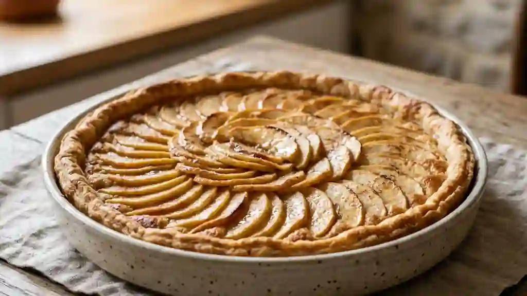Tarte pomme frangipane fondante - Photo de présentation