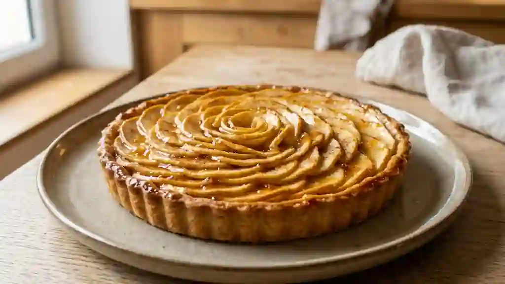 Tarte aux pommes fondantes et marmelade d'orange - Photo de présentation