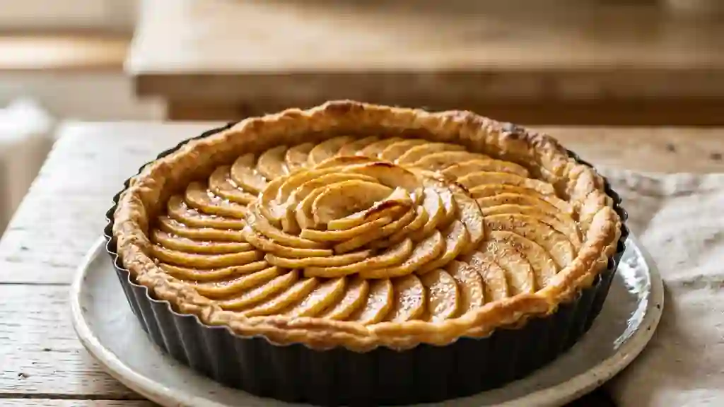 Tarte aux pommes fondante à la cannelle - Photo de présentation