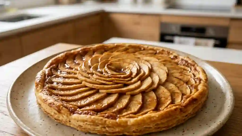 Tarte aux pommes fondante à la cannelle - Photo de présentation