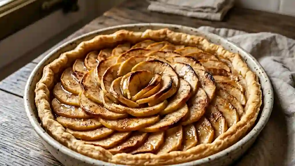 Tarte aux pommes fine et cannelle - Photo de présentation