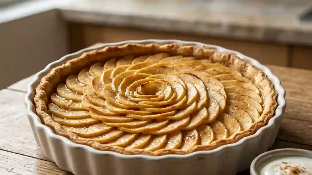 Tarte aux pommes fondantes et cannelle - Photo de présentation