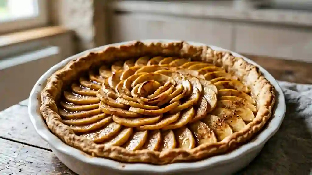 Tarte aux pommes fondante à la cannelle - Photo de présentation