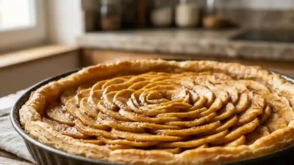 Tarte aux pommes rustique et cannelle - Photo de présentation