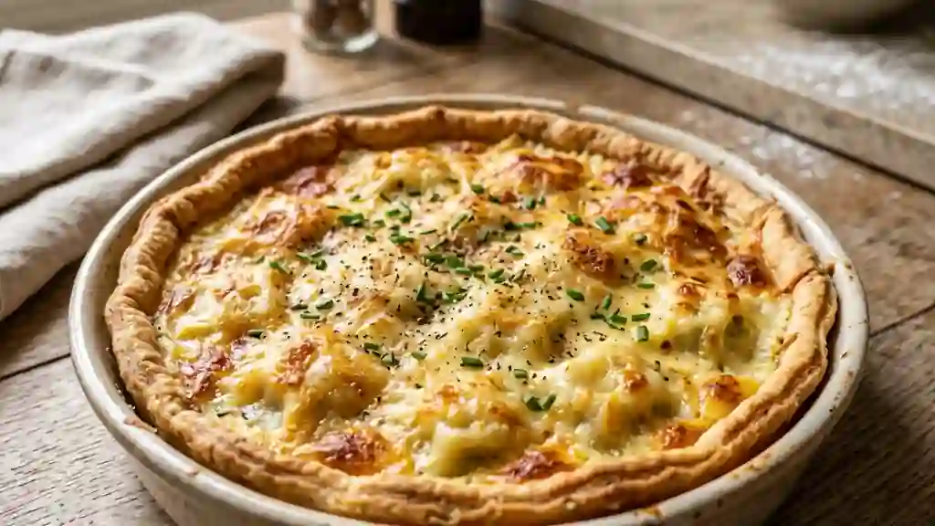 Tarte aux ravioles crémeuse et gratinée - Photo de présentation