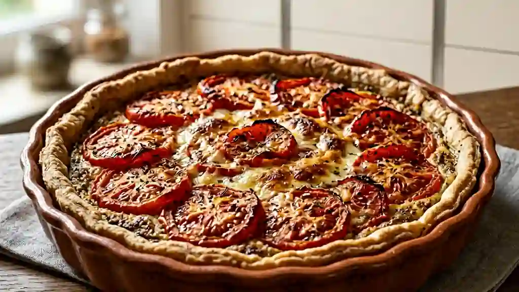 Tarte tomate moutarde croustillante - Photo de présentation