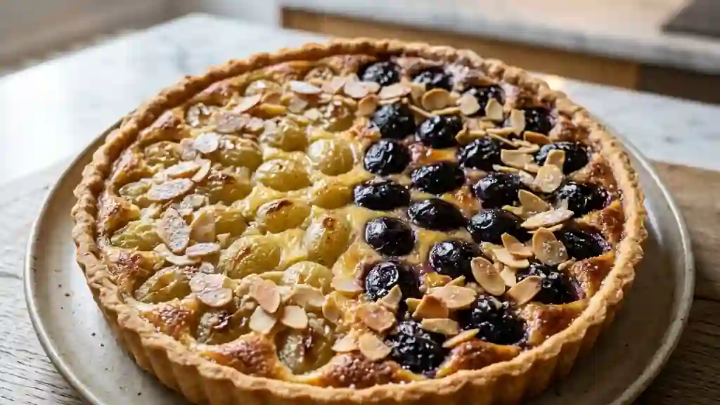 Tarte Fondante aux Deux Raisins et Amandes - Photo de présentation