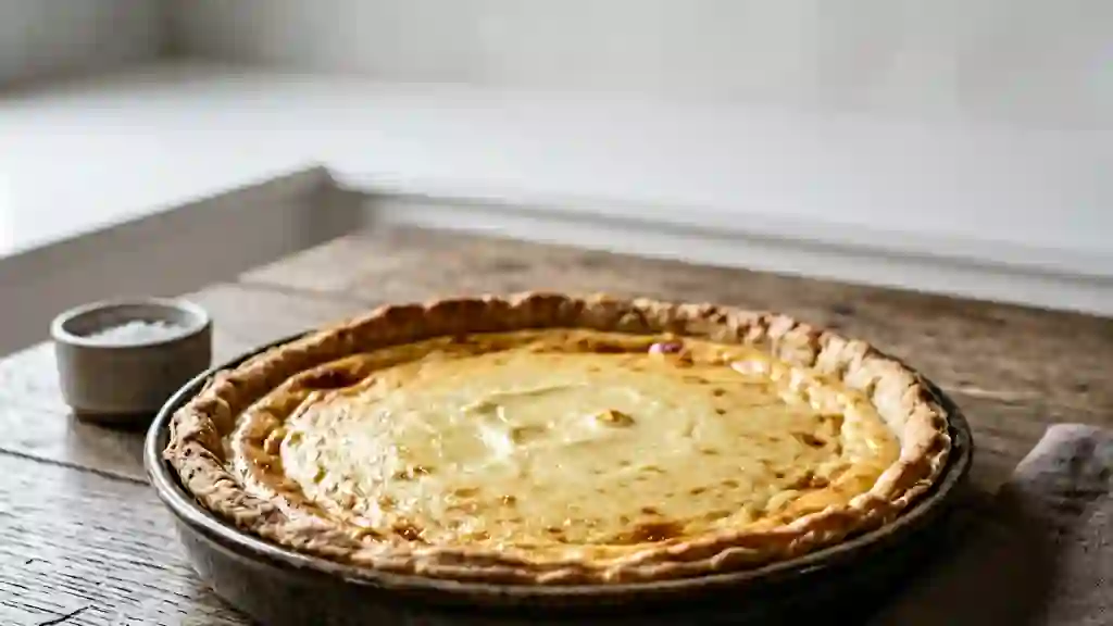 Tarte fondante au fromage blanc aérien - Photo de présentation