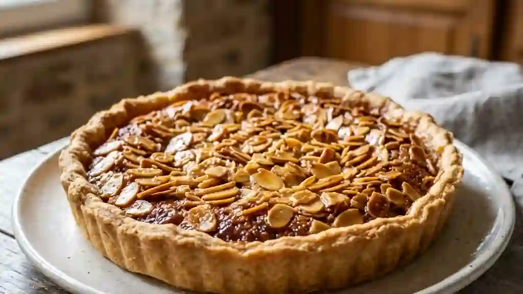 Tarte Cassonade Fondante et Amandes Croquantes - Photo de présentation
