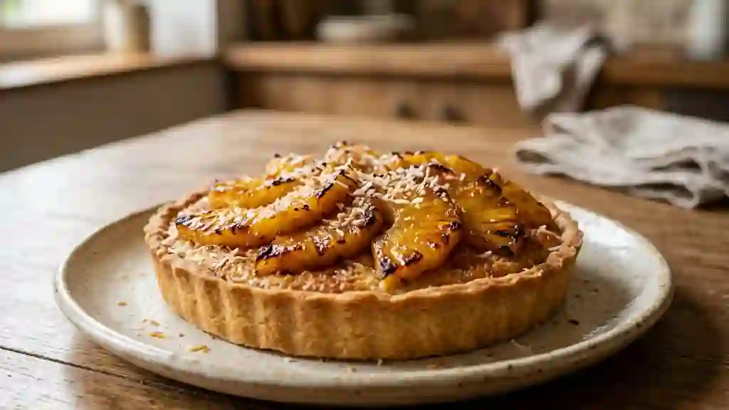 Tarte Coco et Ananas Rôti Caramélisé - Photo de présentation