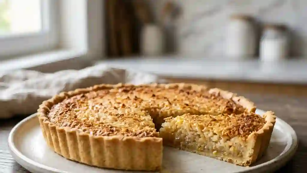 Tarte congolaise fondante à la noix de coco - Photo de présentation