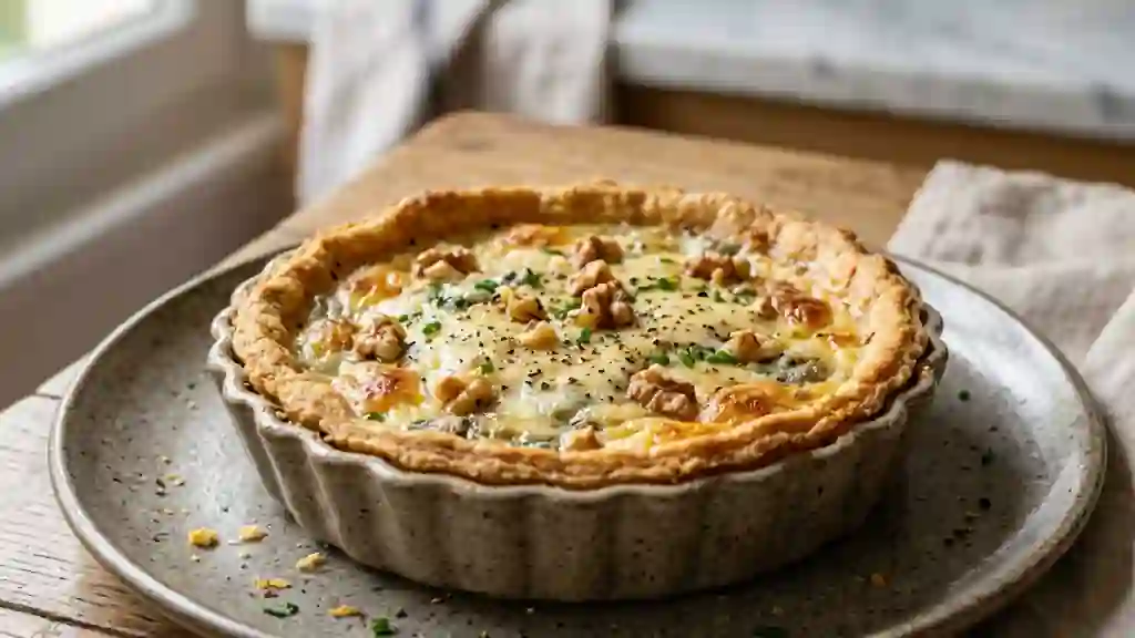 Tarte onctueuse Roquefort et Noix croquantes - Photo de présentation