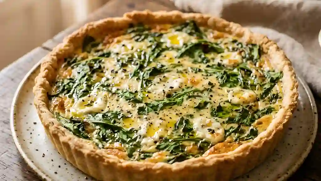 Tarte roquette et fromage frais - Photo de présentation