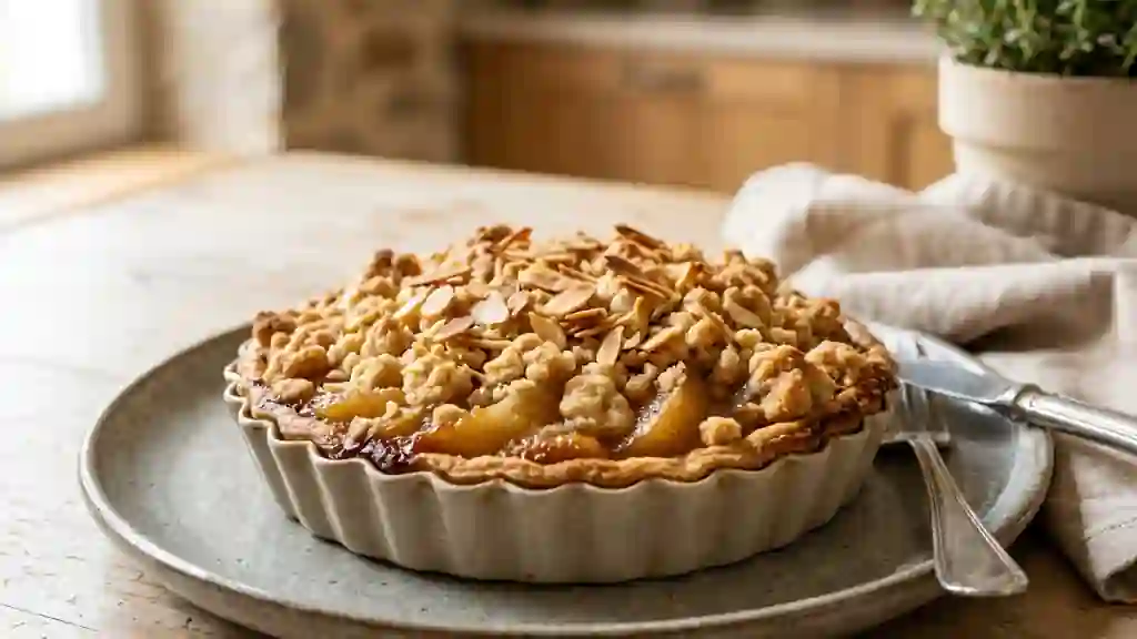 Tarte crousti-fondante poires et amandes - Photo de présentation
