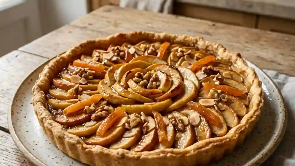 Tarte Croustillante Pommes, Poires et Miel - Photo de présentation