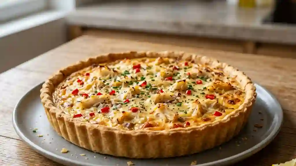 Tarte au crabe crémeuse et relevée - Photo de présentation
