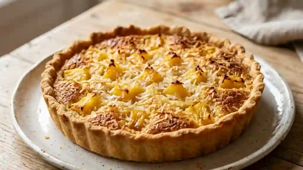 Tarte Exotique Coco et Ananas Fondant - Photo de présentation
